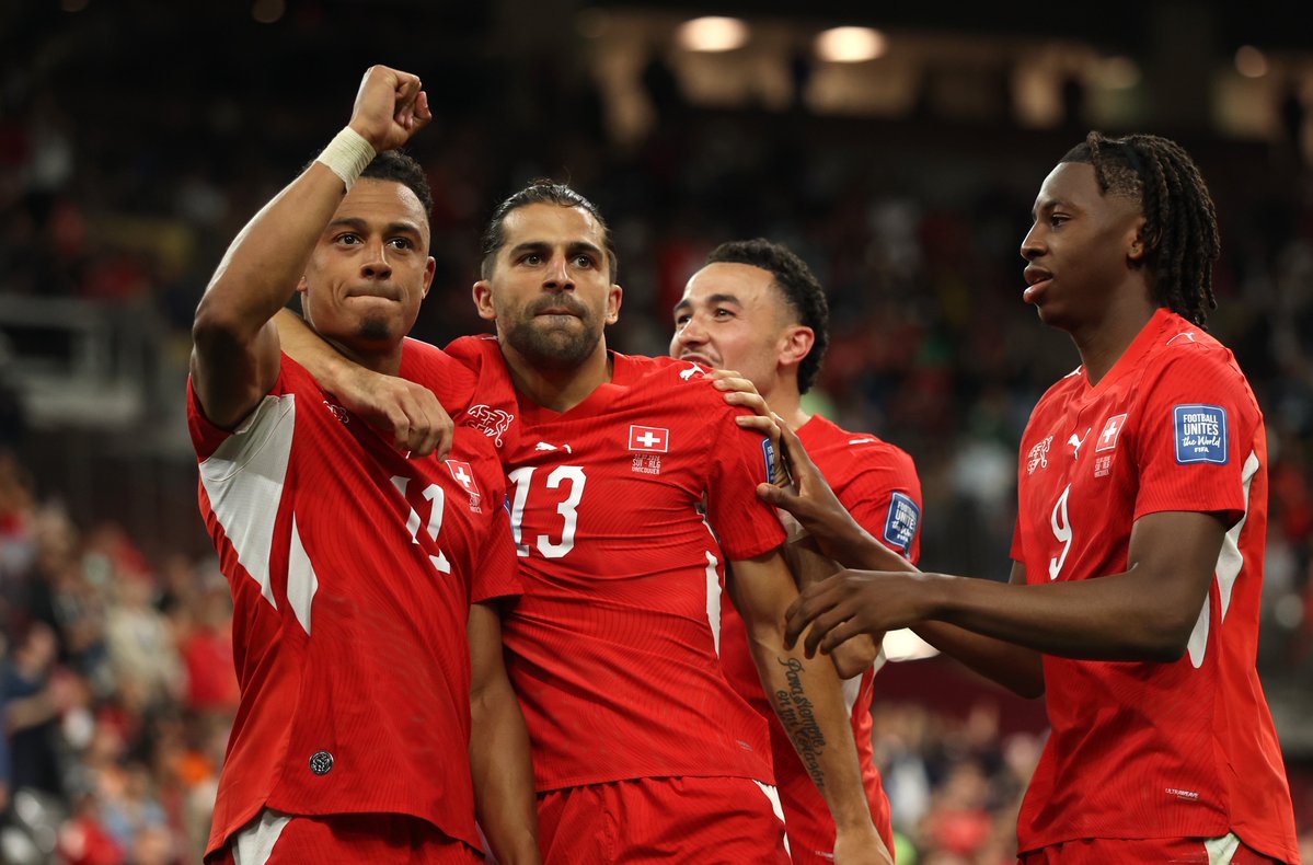 periodismobsas's tweet photo. La Selección de Suiza venció por 2-0 a Argelia y pasó a octavos de final: Embolo y Ndoye marcaron los goles del ganador en Vancouver #suiza #argelia #swiss #algerie #algeria #Switzerland #schweiz #Suisse #Svizzera #الجزائر #embolo #ndoye #zidane #fifaworldcup #fifa #mundial2026 https://t.co/sOFYnsM6Rx
