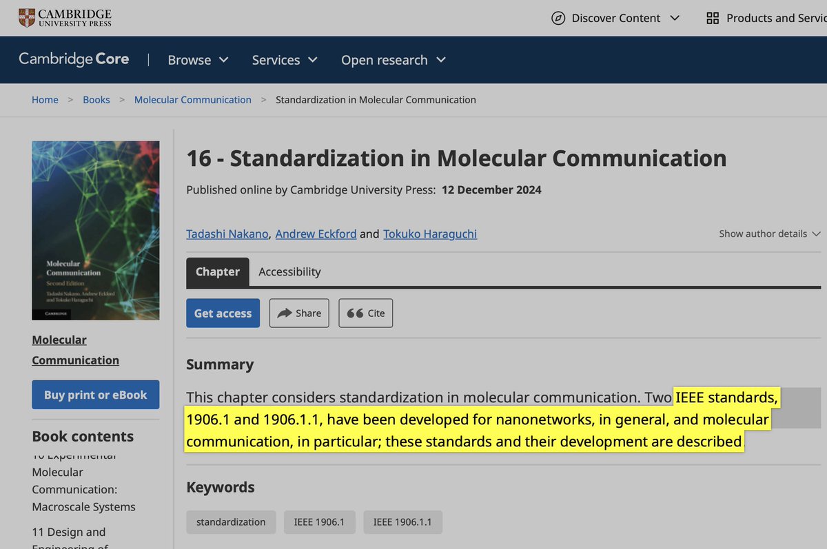 CorinneNokel's tweet photo. @maryhollandnyc 
@ChildrensHD 

Pls Explain Computation Within The Human Body 

You shared Yanowitz' publication, citing the 

IEEE 1906.1.1 Intra-Body Nano-Communication Standard

Externally Controllable #MolCom #IoBNT #IoNT 

#CiscoYANGSuite

@IcicLaw
https://t.co/mdArx5vL3Y https://t.co/RL5ZpULBGb