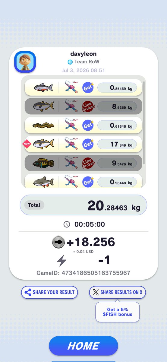 davyleon95's tweet photo. 18.256 $FISH
#Angland
#FishResult
@angland_x https://t.co/bl1yJDnRp1