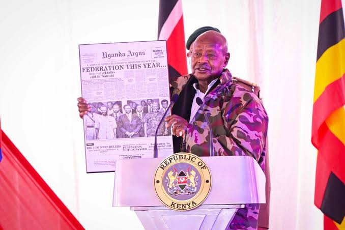 LKauthara's tweet photo. President Yoweri Museveni emphasizes that Pan-Africanism is key to unlocking access to East African, continental, and global markets, expanding opportunities for trade and growth. #WhyUgDecidedM7 https://t.co/XXTcR3J3c2