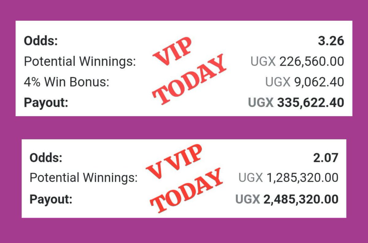Todayz_Pick's tweet photo. FRIDAY PICK...............
A MUST WIN

WorldCup VIP Games: Odds 2+🔥 90% Trusted..........

Regular Games, VIP TICKET: Odds 3+🔥 95% Trusted

Get both Tickets @ 10,000 Ugx 
WhatsApp +256777384510 @Todayz_Pick https://t.co/DuLr9c1QEc