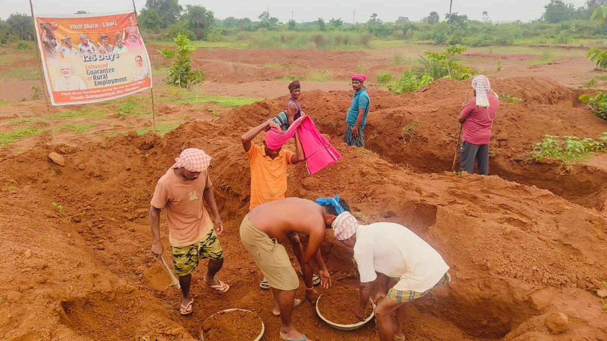 PRDeptOdisha's tweet photo. Works under VB-G RAM G are in full swing across the State.
From strengthening rural infrastructure to creating sustainable livelihoods, all Districts in the State are actively effectively implementing works under VB-G RAM G, ensuring faster development, greater community participation, and durable assets at the grassroots.  Viksit village and Viksit Odisha through inclusive and people-centric development. 
 #VBGRAMG #ViksitBharat #ViksitOdisha #RuralDevelopment #Odisha #PanchayatiRaj #EmpoweringVillages #InclusiveGrowth
@districtadmndkl @ZPDhenkanal
@CMO_Odisha @RabiNaikBJP