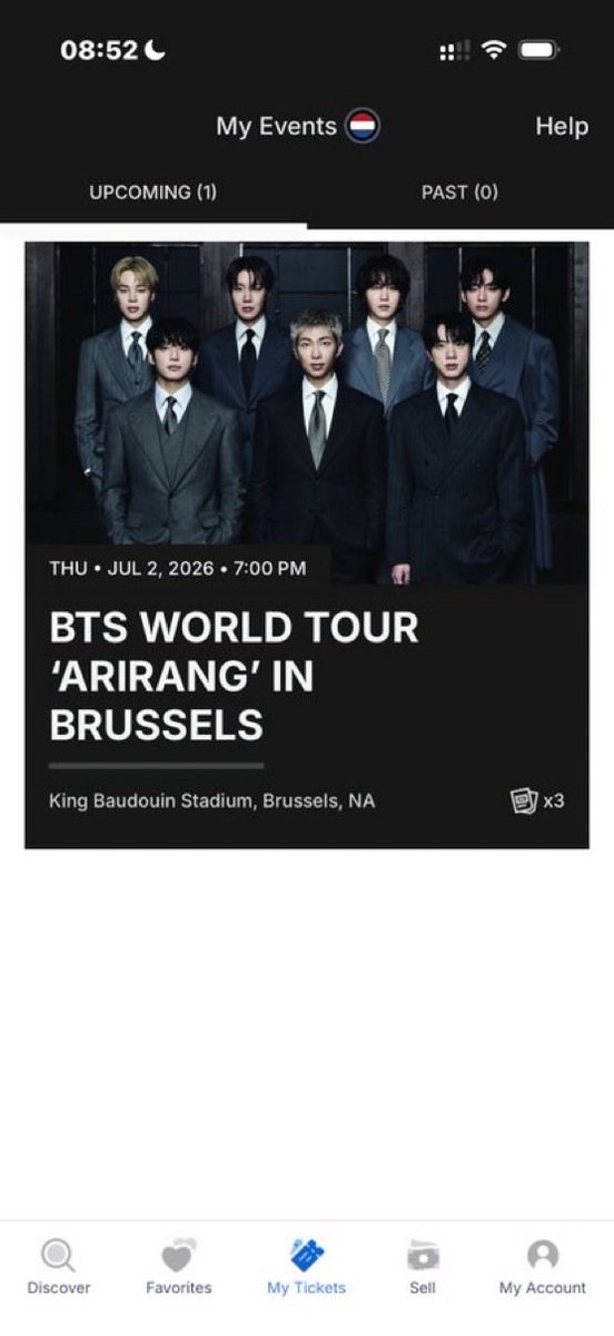 pretty_emtee's tweet photo. I want to sell x2 BTS tickets in Brussels Belgium for today 2 of July. Message me if you’re interested #BTS_ARİRANG #BTS_Army #BTS_ARİRANG_BRUSSELS https://t.co/7I8kzWOGBh