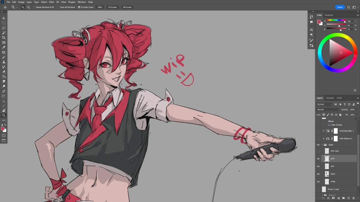 Tizpa0's tweet photo. I love teto's hair color, so vibrant and pretty😩✨🩷
#WIPㅤ #digitalartㅤㅤㅤㅤ https://t.co/TXxEYKM8U3