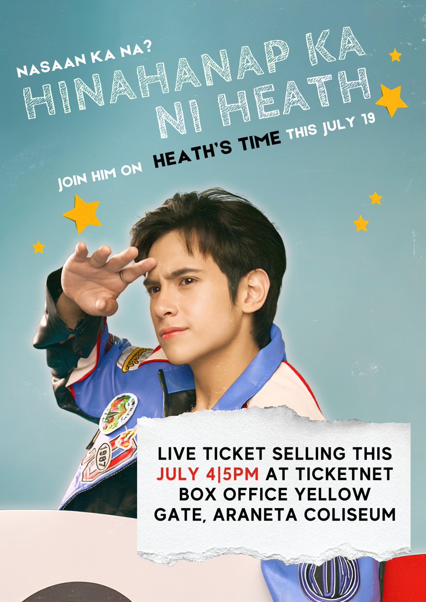 CapEathCuties's tweet photo. 𝗛𝗘𝗔𝗧𝗛'𝗦 𝗧𝗜𝗠𝗘... To get your tickets from Moymoy himself!
Bukas na ito guys. Don't miss out on this opportunity.

#HeathJornales #HeathsTime #ABSCBNEvents #StarPopPH https://t.co/hWeqA0l03k