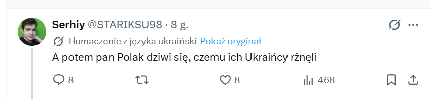kesuhuo's tweet photo. @STARIKSU98 Opinia wśród Polaków jest taka, że jesteś żałosnym nazistą, który popiera mordy na Polakach, więc przestań teraz bredzić o o jakichś wspólnych wartościach. Nie udawaj normalnego człowieka, skoro jesteś psychopatą. https://t.co/YIhYk5hm5q