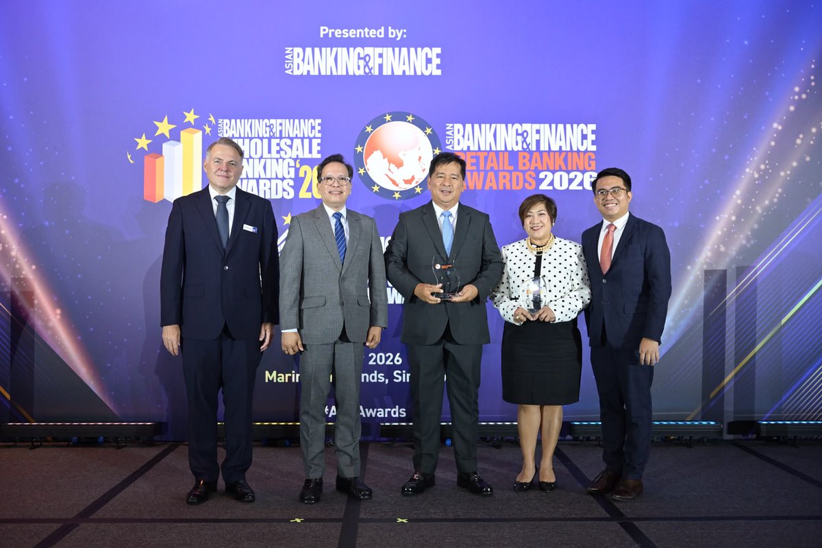 PNBph's tweet photo. Philippine National Bank is proud to have earned two honors at the Asian Banking &amp; Finance Awards 2026:
📷 Domestic Retail Bank of the Year – Philippines
📷 Financial Inclusion Initiative of the Year – Philippines https://t.co/CIx8GVlbrb
