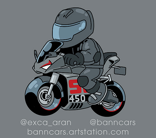 bannister01's tweet photo. I did the illustration for my brother's Insta and Tiktok account @exca_aran.
It wasn't easy to simplify this quite intricate design (CFmoto 450 SR).
I already did its livery a few months ago (scroll back the feed to see the post).
@atvcfmoto #illustration #cartoondesign #noai https://t.co/w9N4f6QRan