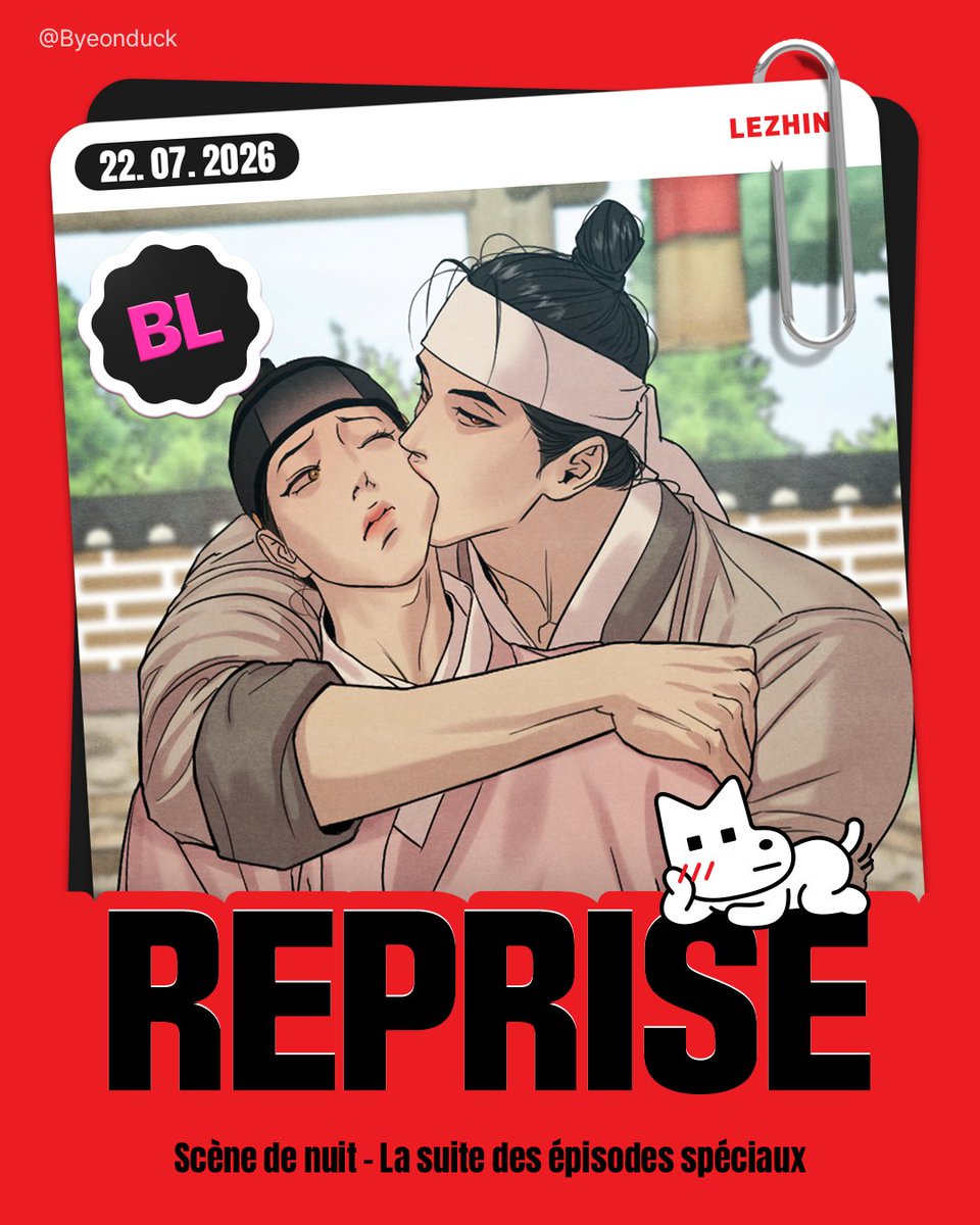 lezhin_fr's tweet photo. 📣 REPRISE !
📖 Scène de nuit
✨ La suite des épisodes spéciaux
👉 https://t.co/haVxM03EwU
C'est enfin le retour de Scène de nuit ce 22 juillet !
#LezhinFR #BL #Reprise https://t.co/CAAhp9sYdd