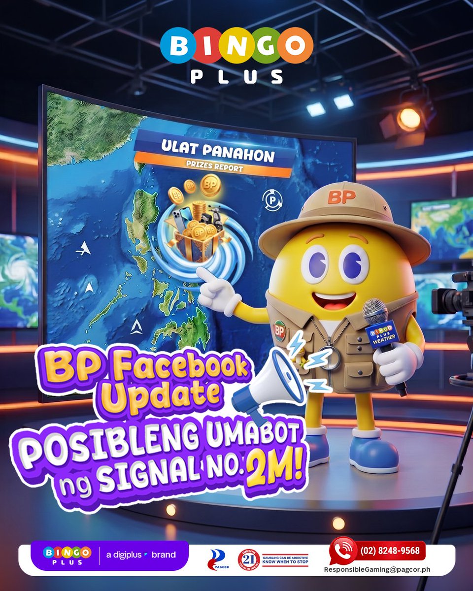 Bingoplusph's tweet photo. Si BING nag-ulat na. Signal No. 2M: malapit na malapit na ๐คฉ๐
#BingoPlusPH #BPTodo2M https://t.co/Laxu9pXhuU