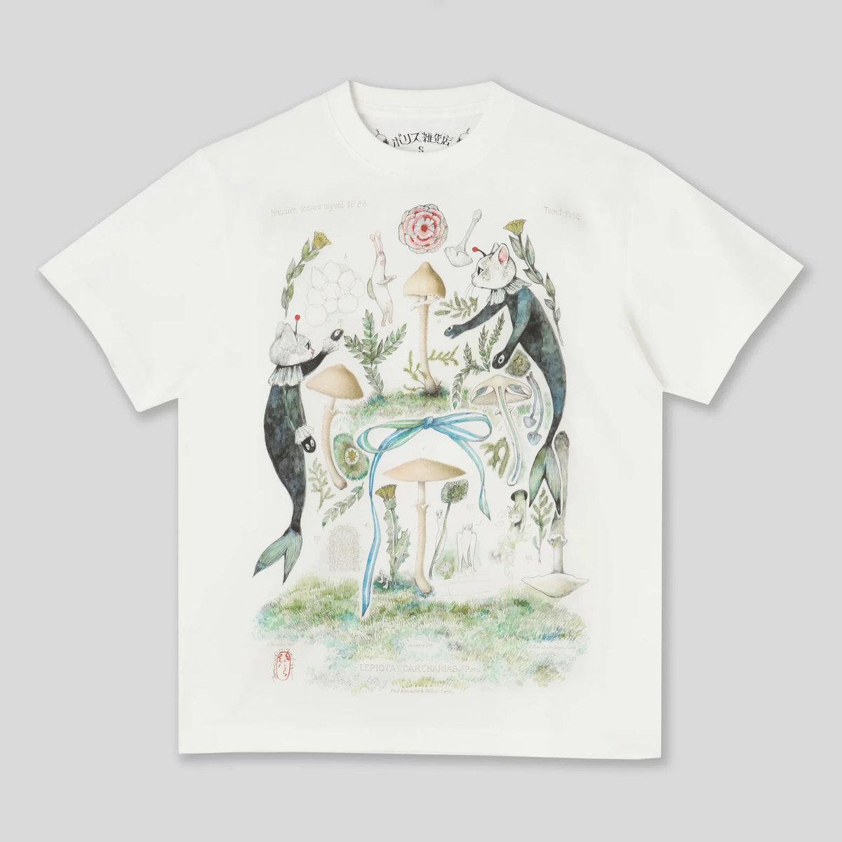 HiguchiyukoT's tweet photo. 【店舗／再入荷のお知らせ】
ただいま販売しております。

〈再入荷〉
■Tシャツ　きのこ風呂
https://t.co/prLtIJlNRK
■Tシャツ　きのことギュスウオたち
https://t.co/fB0v11dDx4 https://t.co/BB4sk531Of