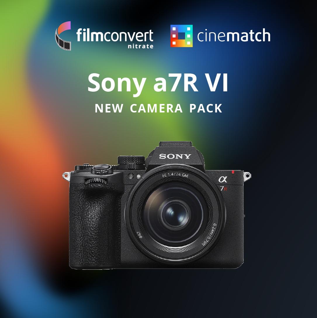FilmConvert's tweet photo. The Sony a7R VI camera pack is now available in FilmConvert Nitrate and CineMatch! You'll find it in your plugin's camera list. Download the profiles and start grading.
CineMatch users, make sure to update your plugin first so it appears in the list. https://t.co/nZh7j3gZ3l