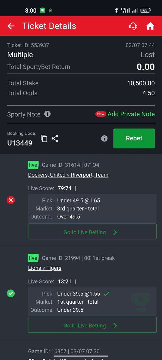 KayceeUmeh1's tweet photo. @SportyBetNG How is this game lost I played under 49 third quarter @SportyBet  fix this now https://t.co/BeTGGhznit