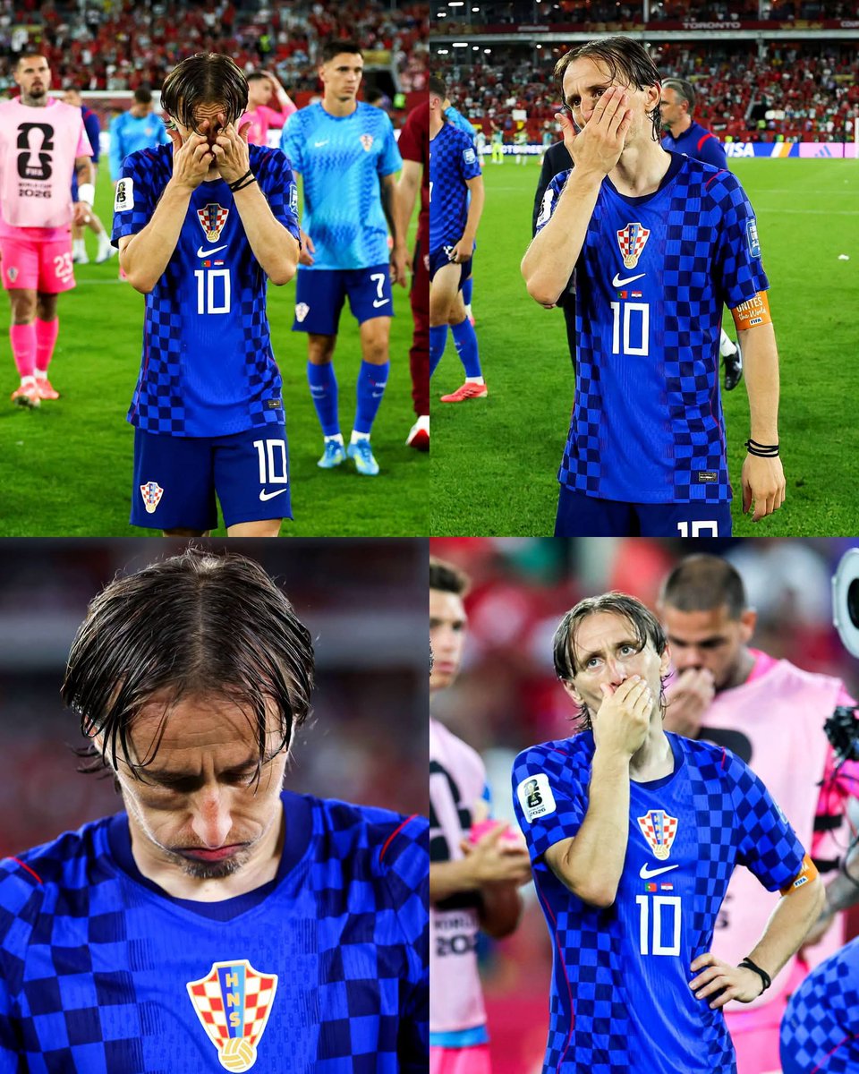 BlancaRedondoCa's tweet photo. Tras la derrota con Portugal, Modrić jugó su último partido con Croacia en el Mundial. Nos enamoró a todos con su fútbol, con su magia, con su manera de pasar el balón.

No volveremos a ver en una Copa del Mundo a nuestro mago Don Lukita Modrić.

GRACIAS POR TODO LEYENDA 🫡💔🇭🇷 https://t.co/8mLCpgSHrQ