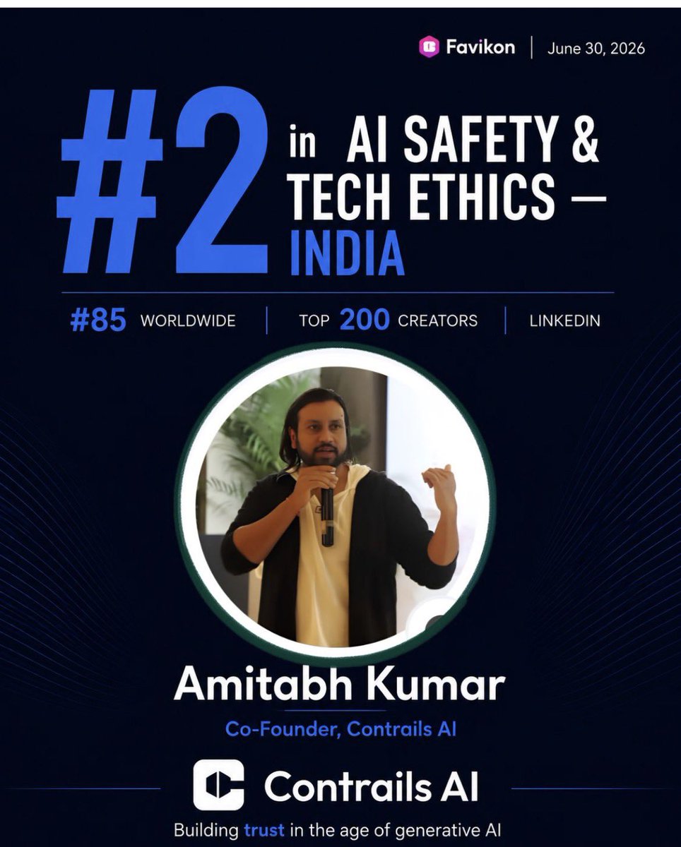 AmiFromIndia's tweet photo. Encouraging recognition! Hope to make a lot of impact with @contrails_ai AI , we have been tackling a tough problem ! #MilesToGo ! https://t.co/8383fLYFNW https://t.co/5VcH0joRCA