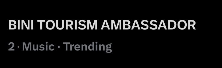 BINI_TrendsTeam's tweet photo. Our official tagline is now trending at the 2nd spot! Keep using our tags for the rest of the day, Blooms! 🌸🇵🇭

BINI TOURISM AMBASSADOR

#BINIForPhilippineTourism
#BINILoveThePhilippines https://t.co/UfVgKdJXnS