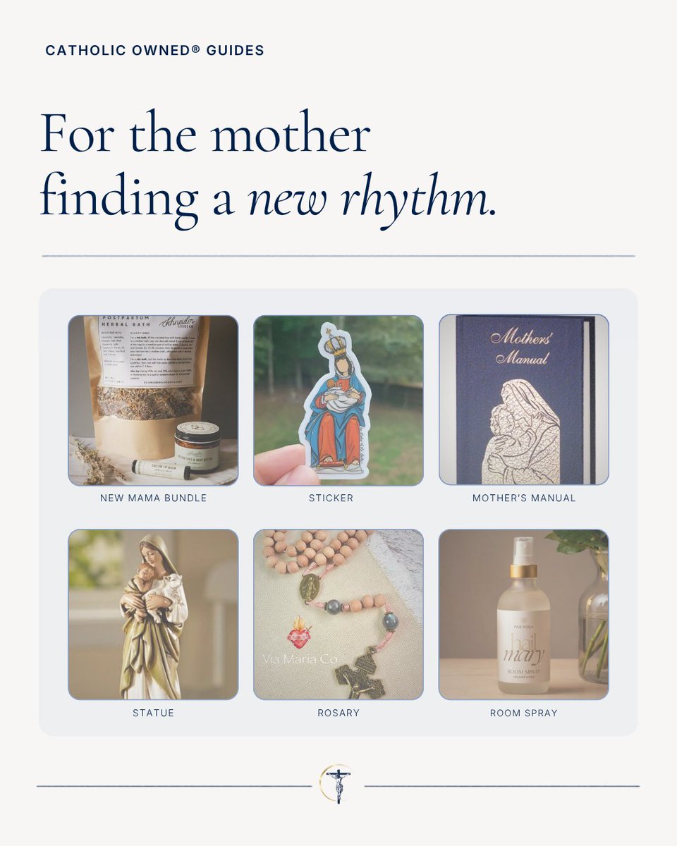 CatholicOwned_'s tweet photo. We’re introducing Catholic Owned® Guides with the launch of the rebuilt Catholic Owned® experience.

First up: Postpartum Support for Catholic Moms.

Catholic-owned finds for the tender first weeks after birth.

Shop the Guide, only from Catholic Owned:
https://t.co/QIQ05nvnOc https://t.co/k8X7xt1Nvl