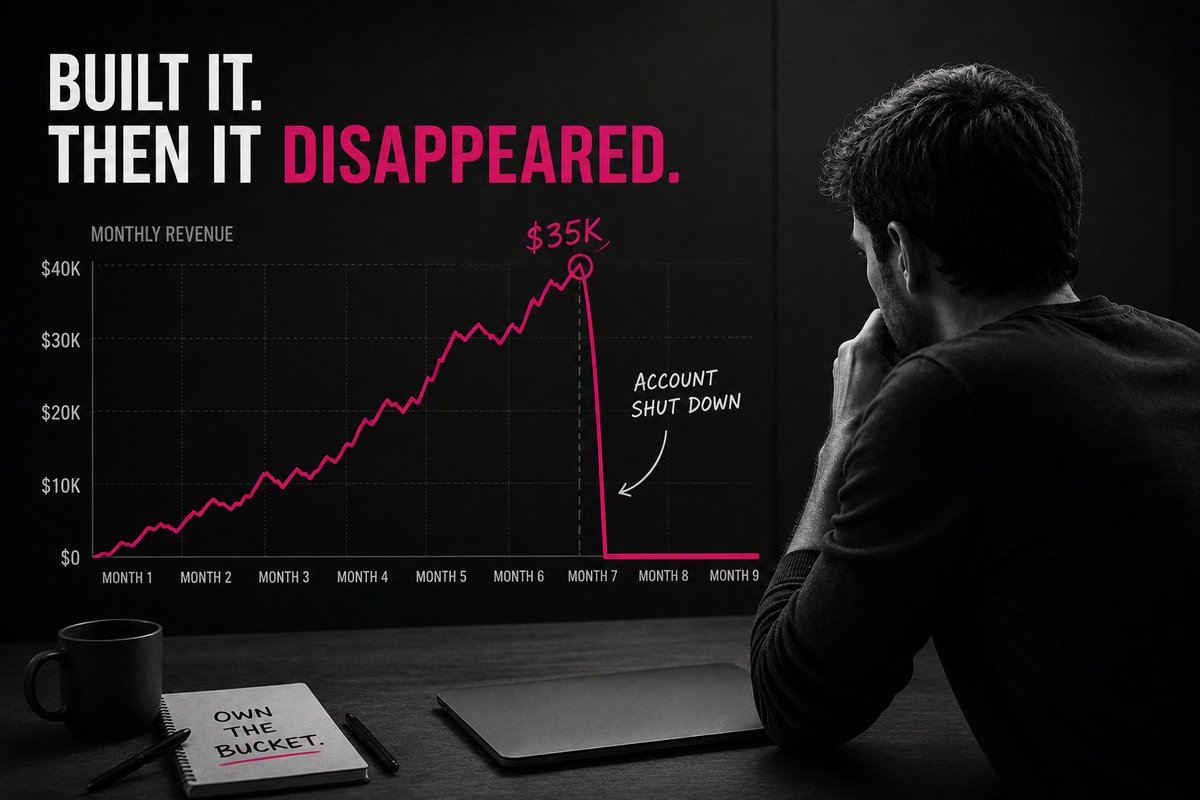 LeanSolopreneur's tweet photo. What I learnt the hard way is that the most valuable asset in ecommerce isn't traffic. 

It isn't revenue or even profit.

It's control.

Because the day someone else changes the rules like on third party platforms

You'll discover whether you built a business...
or a dependency. https://t.co/iRHebFrcO9