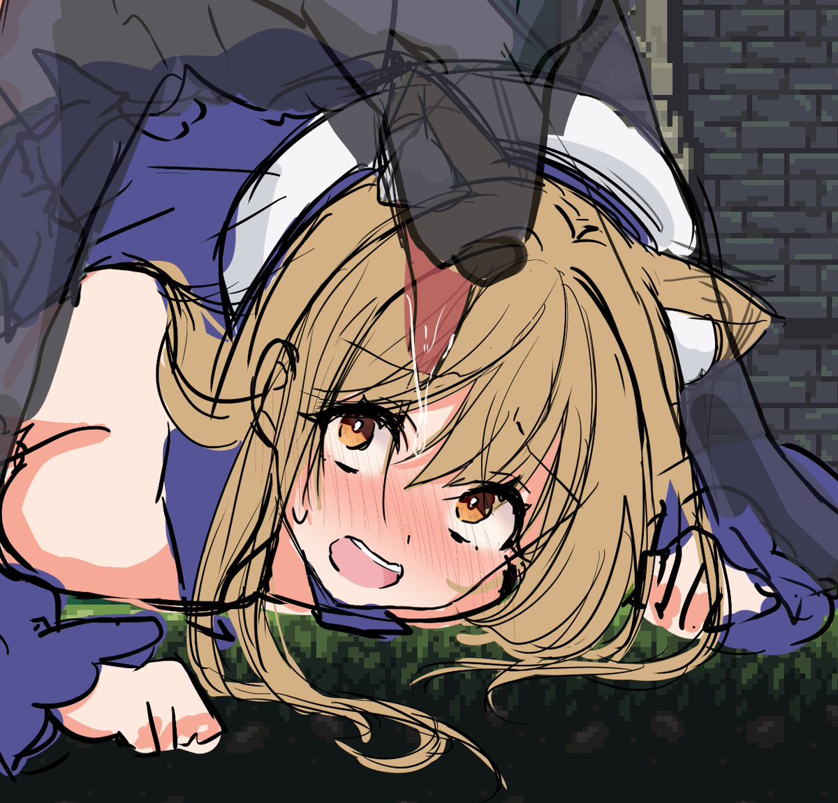nekoha_neru's tweet photo. ヘルハウンド敗北立ち絵描いてます！ https://t.co/fCAbnYKA3P