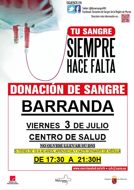 DonarSangreMU's tweet photo. 🩸#Buenosdías en la Región de Murcia se necesitan 250 donaciones diarias para garantizar la actividad médica y quirúrgica de los hospitales.
ℹ️Si eres de uno de estos grupos, acude a donar👇
🟠🅾️➖
🟠🅰️➖
📍Te esperamos esta tarde en #Beniaján #Barranda y #Archivel 👇 https://t.co/NnSBhjJyDT