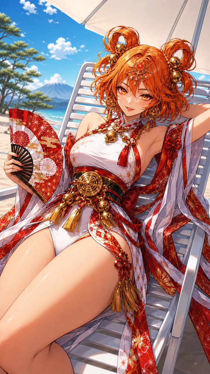 chemi_oji's tweet photo. 「お待たせ。こっちで踊る？」 アメノウズメ / Ameno Uzume #AIart #AIイラスト https://t.co/FewCFCwmdO