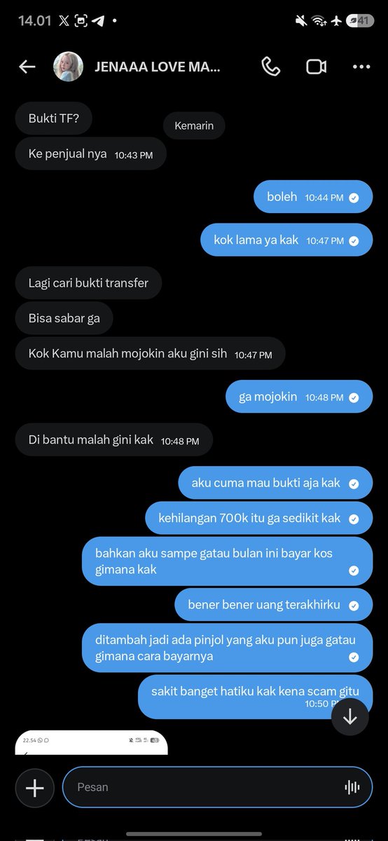 na4ana's tweet photo. guyss ternyata akun @Jennaaaccnew masih satu owner sama yang kemarin, ini bukti kejanggalan kalo dia masih satu owner yang sama kaya sebeluknya, dia bilang beli akunnya di tele perorangan, aku sudah baik hati dan sabar ternyata dia ngasih bukti palsu #zonauang #zonabu #freelance https://t.co/fDVHoutfMp