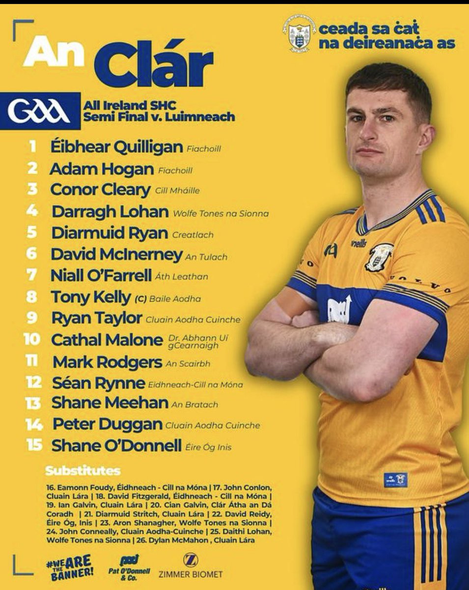 ClareFM's tweet photo. Clare squad v Limerick #GAA https://t.co/KeYYrEnSrZ