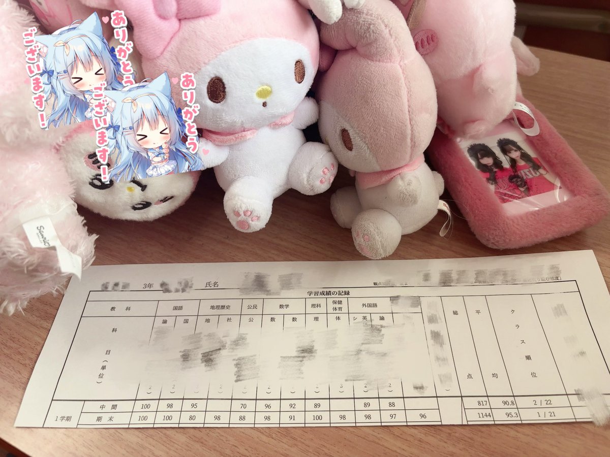86noaks's tweet photo. オール5確定ありがとう⸝⸝U  ̫ U⸝⸝ฅ ☆ https://t.co/JEws17W7Eo