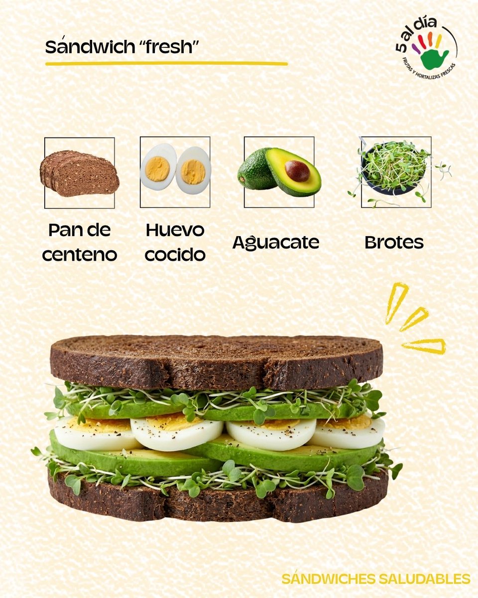 5aldiaspain's tweet photo. 🚨 Si siempre acabas haciéndote el mismo sándwich, este post es para ti 🥪
5 combinaciones para darle un respiro a tus comidas y sumar más color y sabor con hortalizas 🥑🍅🥒😍
📌 Guárdalo para esos días en los que te quedas sin ideas
#PracticaEl5 https://t.co/SjXbOMUyiz