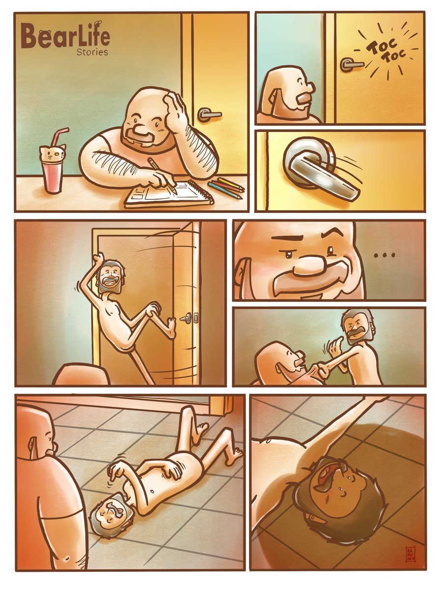 KamuiSev's tweet photo. Bearlife Stories 8! Sobran las palabras jajajaja

¿Sobrevivirá? 😜😜

#comic #bara #gay #life #yaoi https://t.co/eborWTdJqE