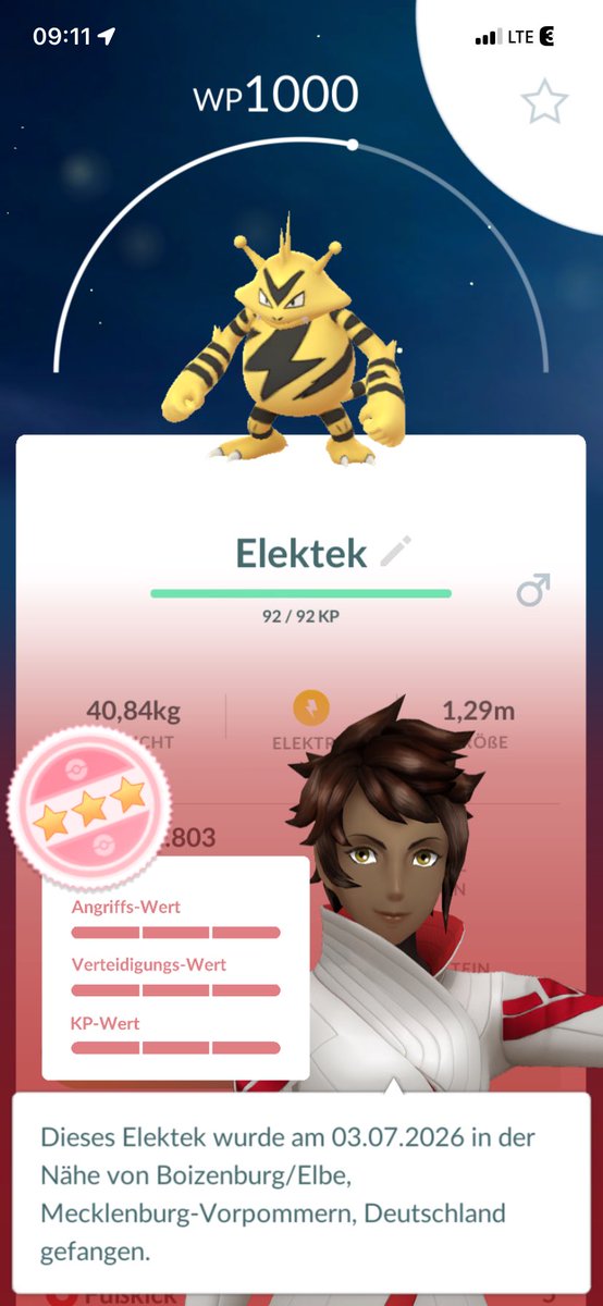 JacobVanselow's tweet photo. Juhu nun bin ich im Elektek-Team ⚾️🏆🥳 #Elektek #PokémonGo https://t.co/vreNGNceDK