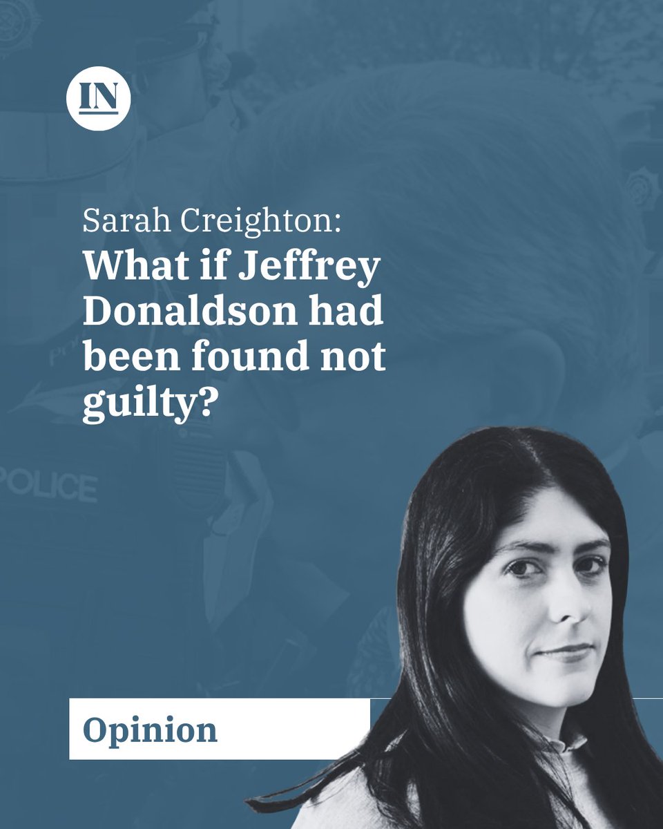 irish_news's tweet photo. "If you want the measure of our society, imagine if the jury in Jeffrey Donaldson’s trial had reached a not guilty verdict.

"In the wake of his conviction, many have been asking what the DUP and the Ulster Unionist Party knew about his behaviour.

"I have a different question: was anybody waiting quietly in the wings to support him if he walked free from Newry courthouse?"

Read Sarah Creighton: https://t.co/hGfIzehBez