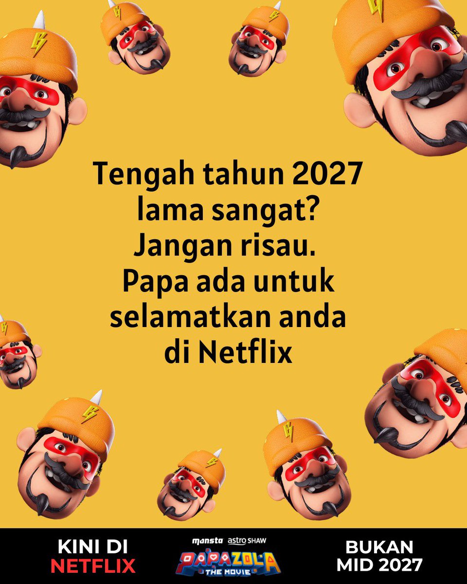 BoBoiBoy's tweet photo. Lamanya tunggu 2027β¦ #BM3 #PapaZolaTheMovie https://t.co/UdaL13Q6Xm