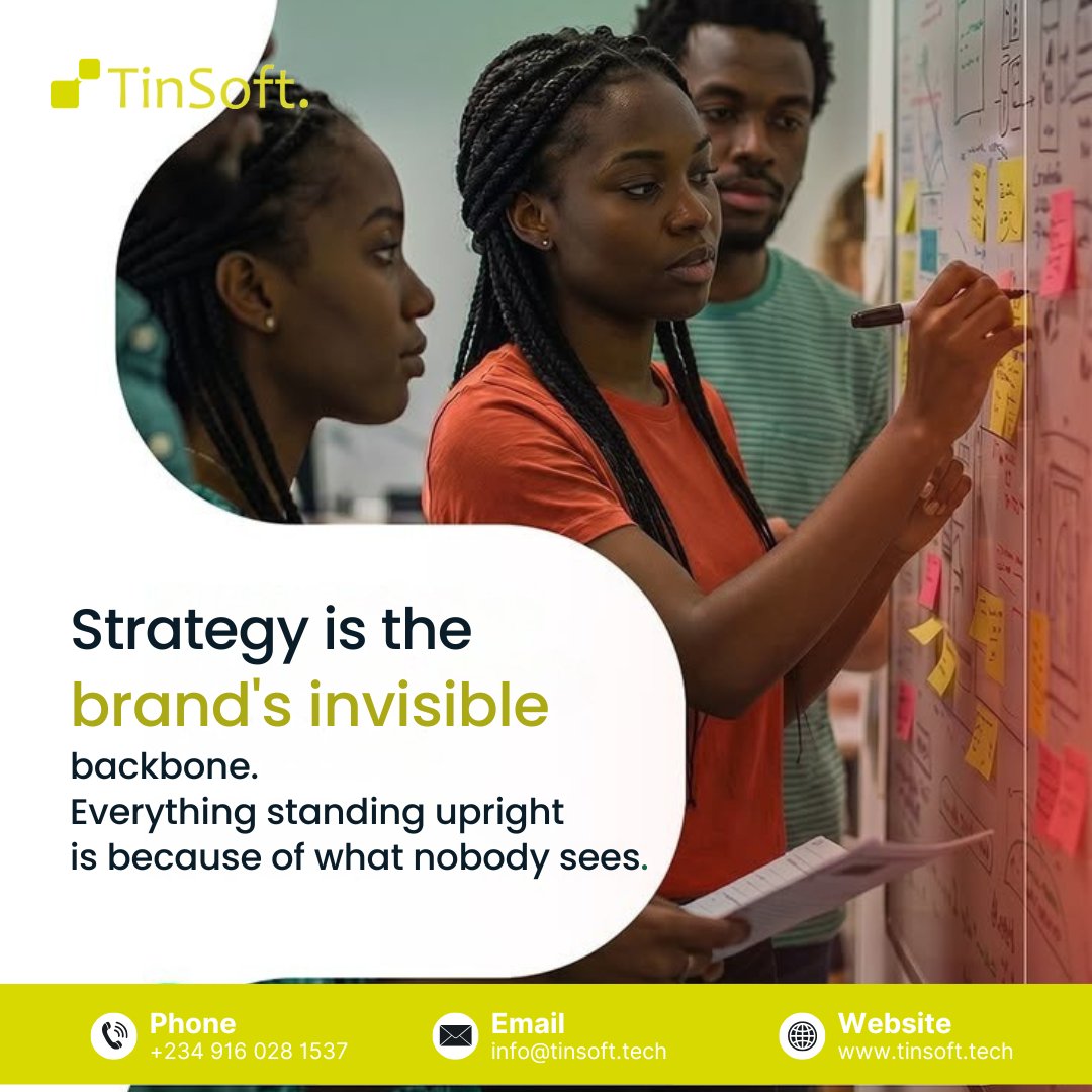 Tinsoft_Tech's tweet photo. Strategy is the brand's invisible backbone.

The strongest businesses aren't held together by logos or marketing alone. They're supported by clear strategy, efficient systems, and consistent execution.

#businessstrategy #tinsoft #erp #software #innovation https://t.co/WzfaVEUR40