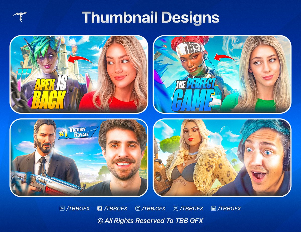 tbbgfx's tweet photo. A collection of my latest YouTube thumbnail designs. Focused on creating bold, eye-catching visuals that help content stand out while keeping every design clean and impactful.

I'd love to hear your thoughts.

#thumbnail #youtubethumbnail #thumbnaildesign #graphicdesign https://t.co/svvsFedyZZ