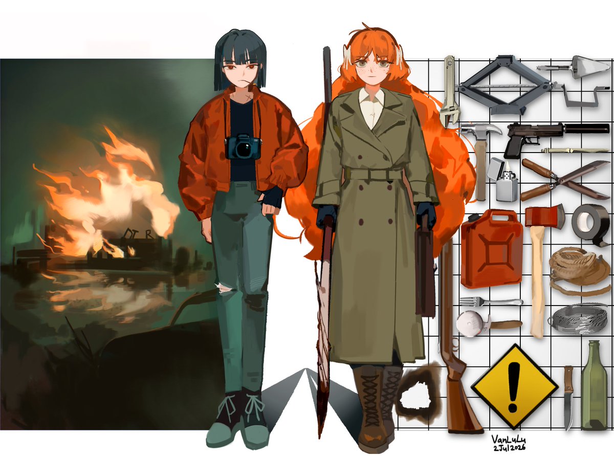 vanlulu_vll2's tweet photo. 最近搞了個公路殺人魔AU 
長這樣的
以實瑪是殺人魔 然後良秀欣賞殺人魔 對
#lcb48 https://t.co/nFR88xW8eM