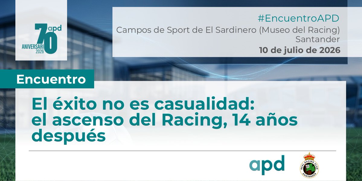 APDasociacion's tweet photo. 14 años después, el @realracingclub vuelve a Primera. Pero no es casualidad: hay propósito, compromiso, liderazgo y un equipo que cree.
 
Descubriremos qué puede aprender la empresa de esta historia deportiva con @juancarcubeiro 👉 https://t.co/jjSSrKvEyj https://t.co/iRkYhoEDlV