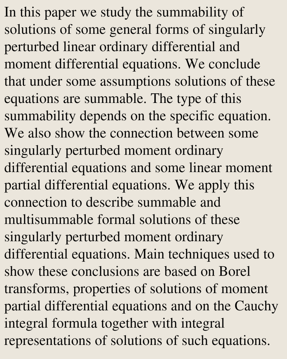 ClassicalODEs's tweet photo. Summability of formal solutions of some singular perturbations problems in differential and moment differential equations

Maria Książkiewicz, Sławomir Michalik
https://t.co/3kUtXOVjRq [𝚖𝚊𝚝𝚑.𝙲𝙰] https://t.co/CtJFAAfbLe