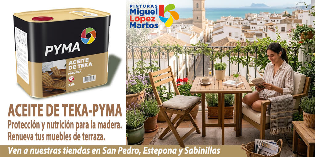 mlopezmartos's tweet photo. Revitalizadora mezcla a base de Aceite de Tung y otros extractos oleosos  vegetales que ofrecen resistencia a las maderas expuestas a la  intemperie. Aporta un bello acabado natural y alta protección solar con  filtros UV.
#PinturasMiguelLopezMartos https://t.co/efk0NycG3N