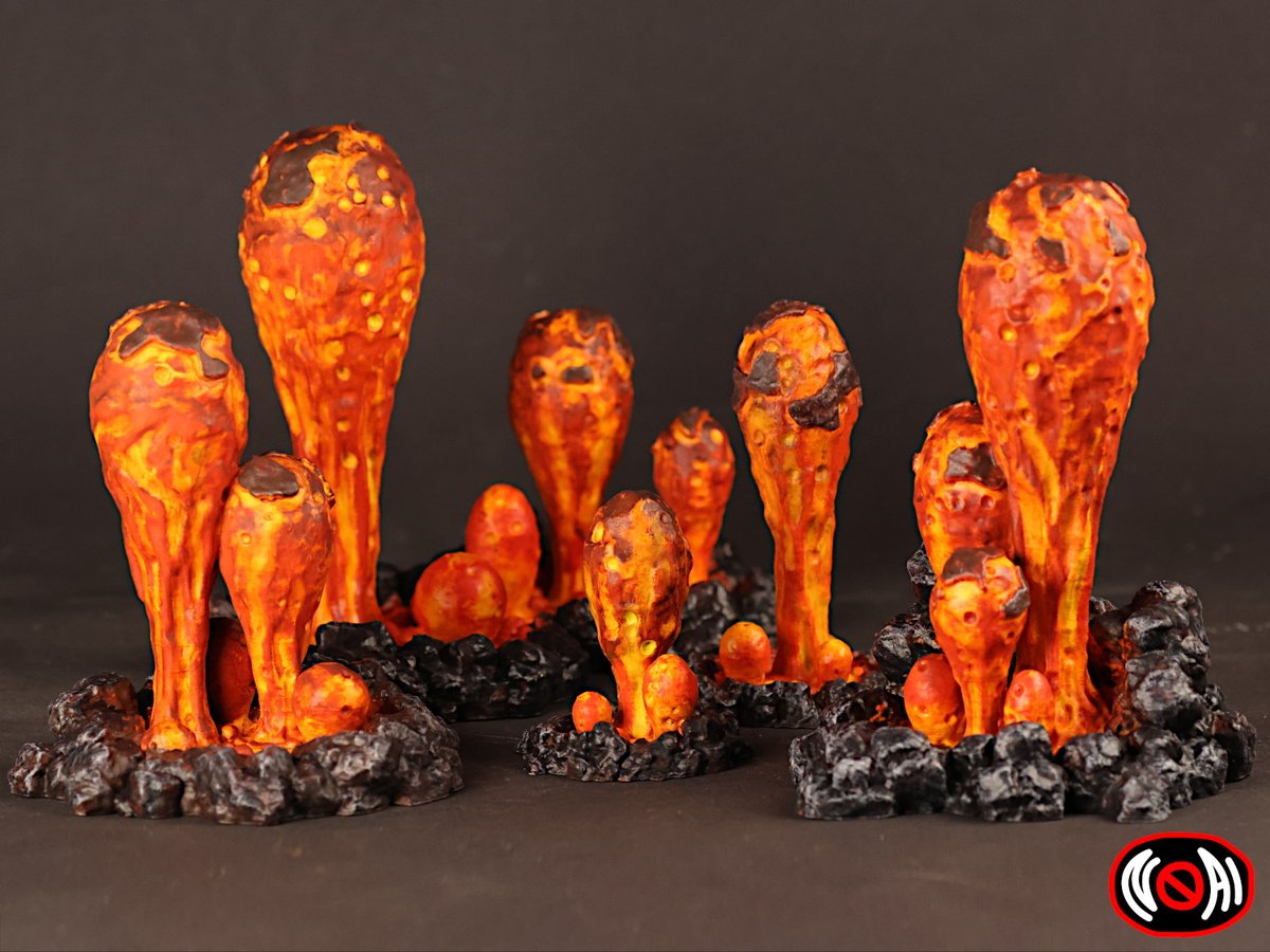 fasthellgenug's tweet photo. I finally found the time to continue my volcanic terrain pieces. This time: Lava Fountains!

https://t.co/z435QLmVbi
https://t.co/Sl3NkM8DqF
https://t.co/HePvjB1CWl
https://t.co/0qqRyYMADk
https://t.co/EHYOSV5Fao

Have fun printing, painting and playing! :)
#b3d #3dprinting https://t.co/rja442Uau7