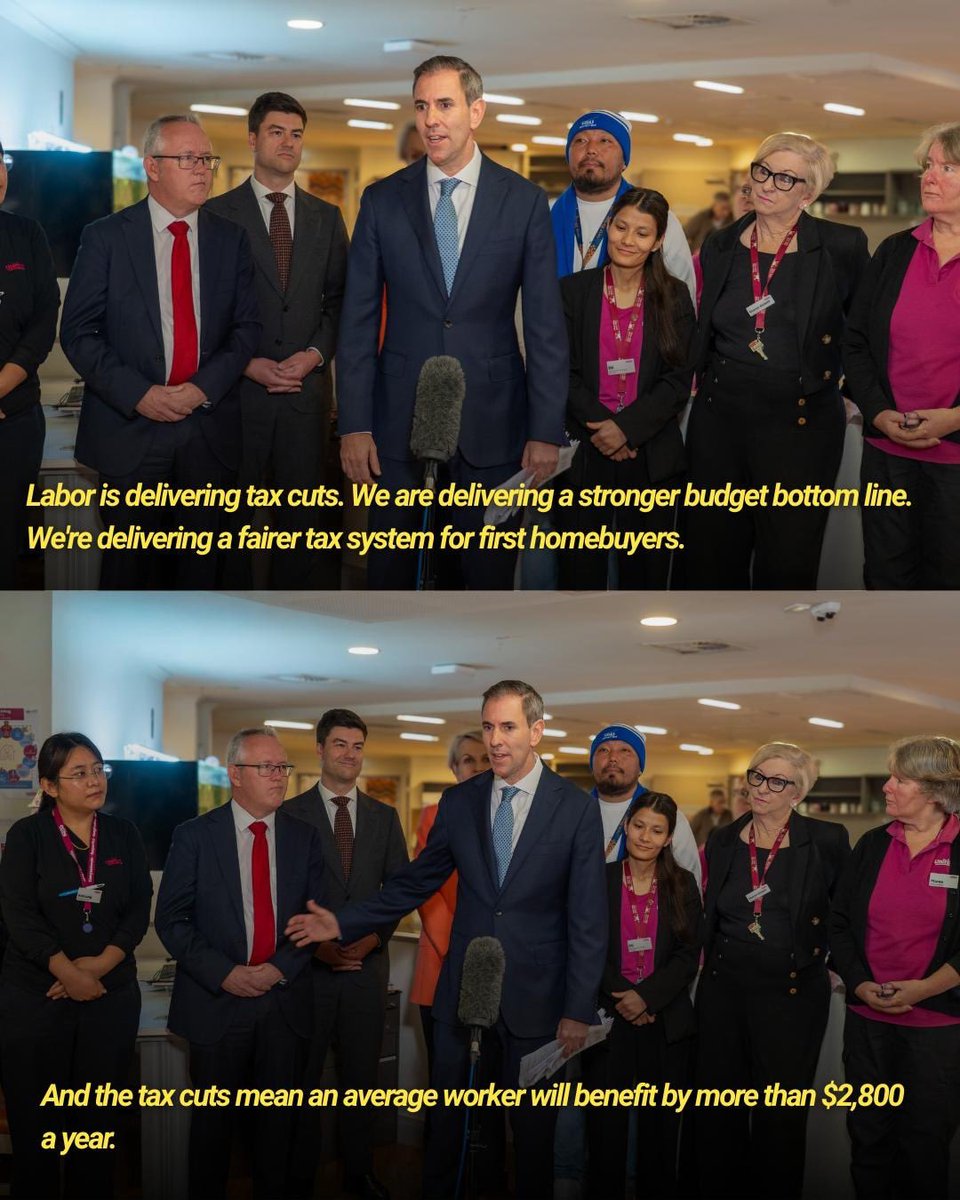 JEChalmers's tweet photo. Whether it's more tax cuts for every taxpayer, higher wages for workers or a fairer tax system to help first homebuyers get into the market, Labor is delivering real change that will make a meaningful difference to Australians. https://t.co/Le8GKgRS3A