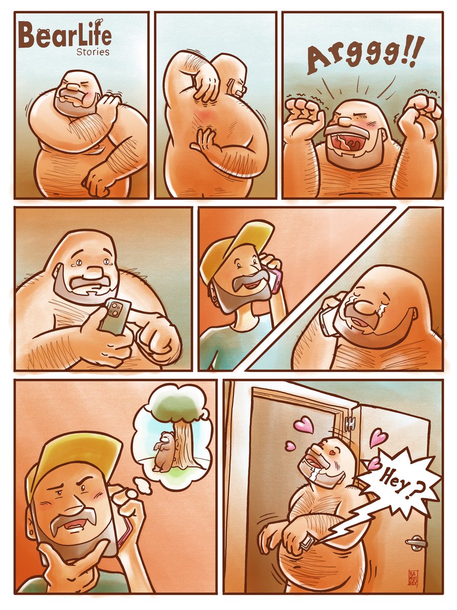 KamuiSev's tweet photo. Bearlife Stories 9! Poco se habla de los que sufrimos los grandotes cuando nos pica la espalda y estamos solos! 😂😂

Tengo las esquinas de la casa romas de frotarme! 

#comic #skratch #help #love #gay https://t.co/tOqYxAq9Zl