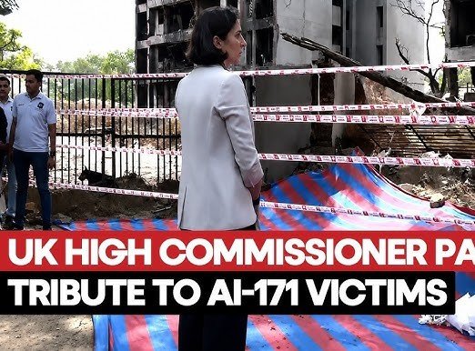 CptoneP's tweet photo. The Indian government just forgot the 260 people died in the tragic plane crash of Ahmedabad.

British High Commissioner to India, Lindy Cameron, personality visited Ahmedabad to mark one year since the devastating crash of Air India Flight 171. 

When she reached the crash site on 12 June 2026, there was no memorial built even after an year and she has to tribute the flowers putting on the site.

Federation of Indian Pilots said that on the very first anniversary of the tragic incident, no official tribunal statement was came from the PM and CM of Gujarat. Not a public representative was present at the crash site.

In the 260 deaths, 52 were from Britain and their officials were aware for the tribute but our officials were too busy.