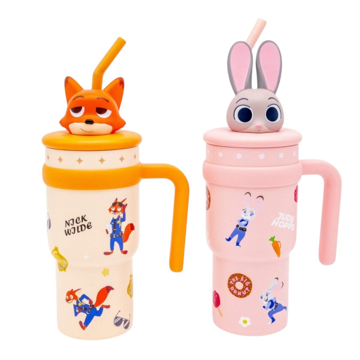 tdr_415's tweet photo. ━━━━━━━━━━━━
#スケーター
「ストロータンブラー」
✎𓂃新発売

ズートピアのニックとジュディの立体的なマスコットが可愛い大容量タンブラーが登場⊹˚.
持ち運び便利なハンドル付き⋆˙⟡

https://t.co/2lS7HxvEXW
©#Disney https://t.co/h1RdosrFkX