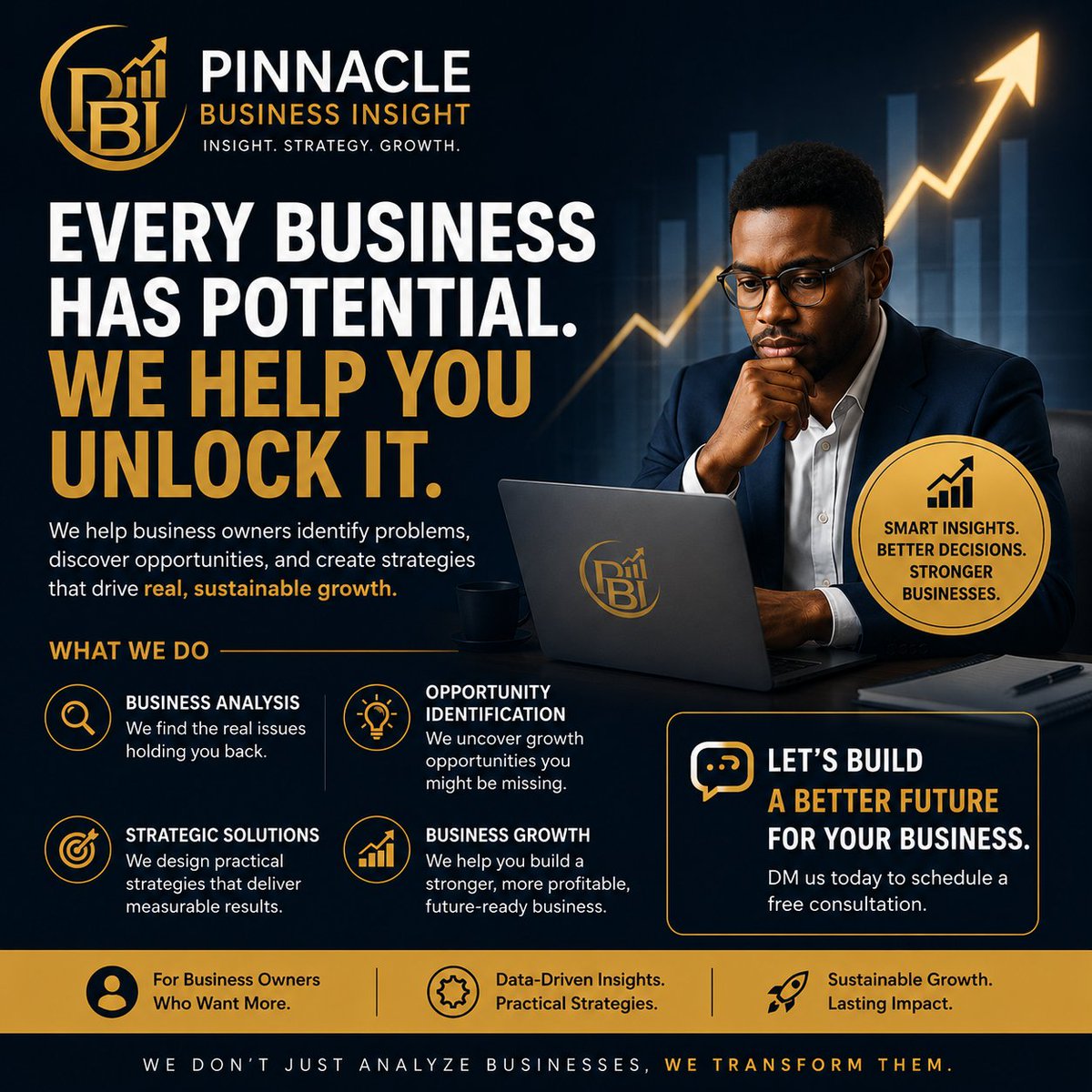 mrvicmat132's tweet photo. 🚀 Grow smarter with the right strategy.

Pinnacle Business Insight helps businesses solve challenges and unlock growth.

🌐 https://t.co/KOGEvQ7N6Z

📩 Book your FREE Discovery Consultation.

#CEO #BusinessOwner #Founder #BusinessStrategy #BusinessGrowth https://t.co/nUvQbjbmCX