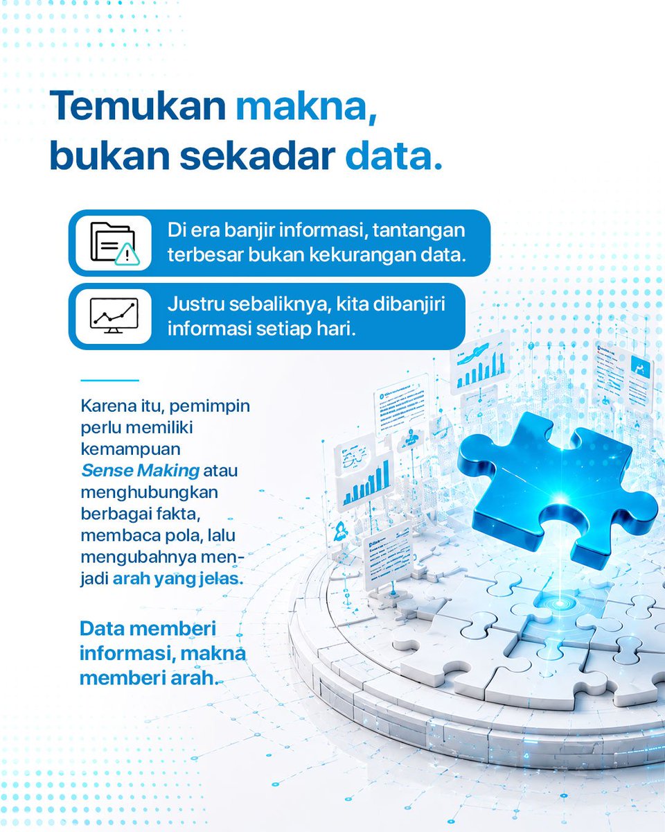 partaigeloraid's tweet photo. Perubahan tidak pernah menunggu kita siap.

Maka kepemimpinan bukan hanya tentang memimpin orang lain, tetapi tentang terus memperbarui cara berpikir agar tetap relevan dengan zaman.

Di era BANI, berevolusi bukan lagi pilihan. Ia adalah kebutuhan. https://t.co/T0EBH0AHaE