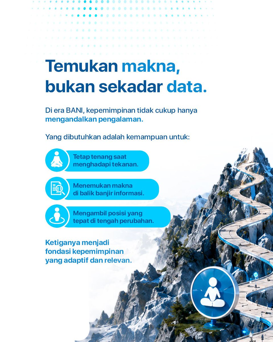 partaigeloraid's tweet photo. Menurut Kamu, apa tantangan terbesar seorang pemimpin di era BANI saat ini: menjaga ketenangan, membaca arah perubahan, atau mengambil keputusan di tengah ketidakpastian?

Sampaikan pandangan Kamu di kolom komentar. https://t.co/3WJswH14XQ