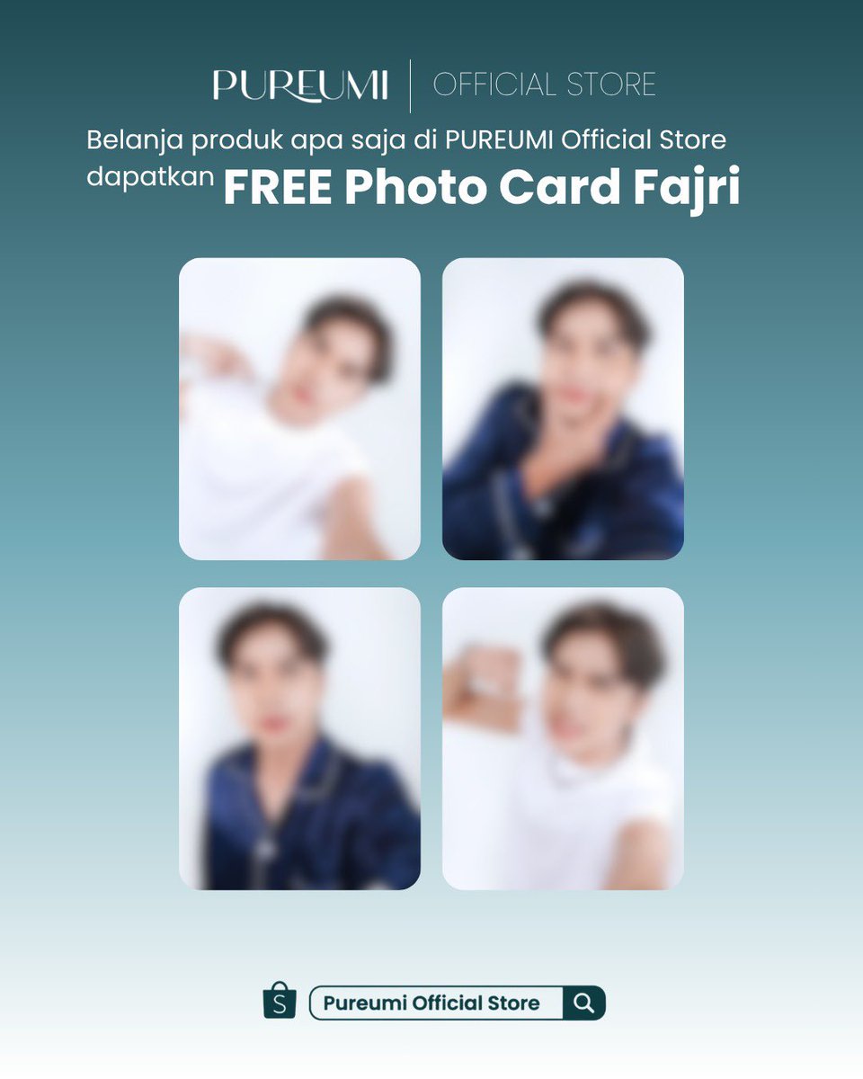 Pureumiofficial's tweet photo. Something special is coming on 6 July.
Mulai tanggal 6 Juli, setiap pembelian produk PUREUMI akan mendapatkan FREE Photocard Fajri secara otomatis di setiap pesanan.
#Pureumi
#BodyToner
#BodyCare
#BeautyInEveryDrop
#PureumixFajri https://t.co/gF481amqeZ