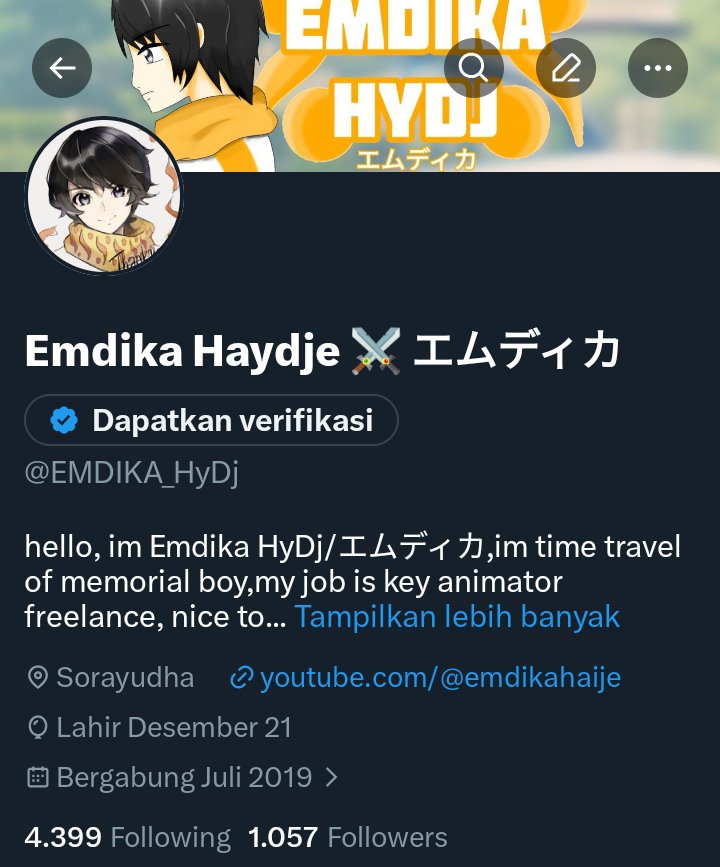 EMDIKA_HyDj's tweet photo. Ngga kerasa udh 7 tahun aku berkarir sebagai ilustrator 🥲

Mulai dari fans biasa, lalu belajar dari mereka dan sebagian berhasil.

I want to say thank you for all, untuk semangatin Emdi sejauh ini

Dan Emdi kemungkinan besar akan hadir di YouTube untuk beberapa saat https://t.co/BTvacyK4Tw