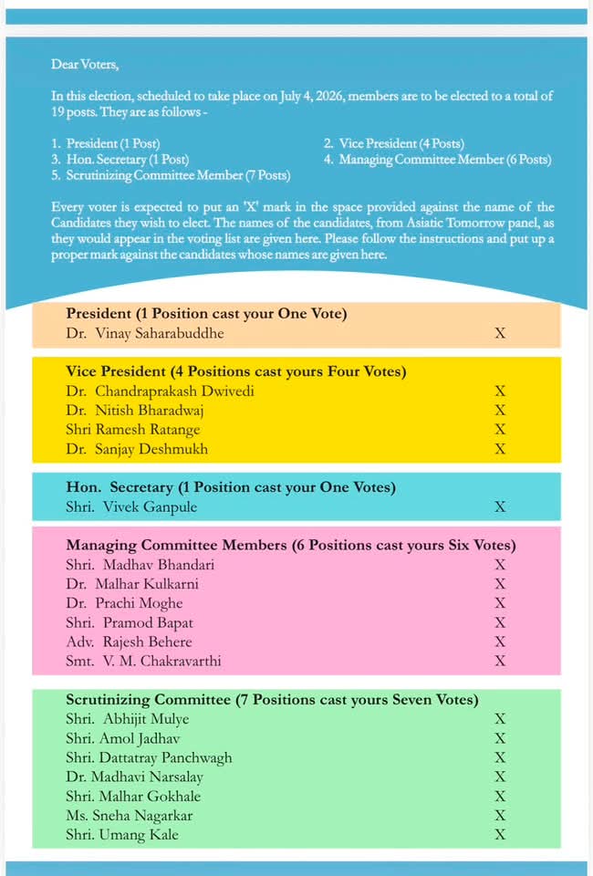 VikramMetal7's tweet photo. #AsiaticSocietyMumbai
Elections on 04.07.2026 https://t.co/XfbpJA3vgM